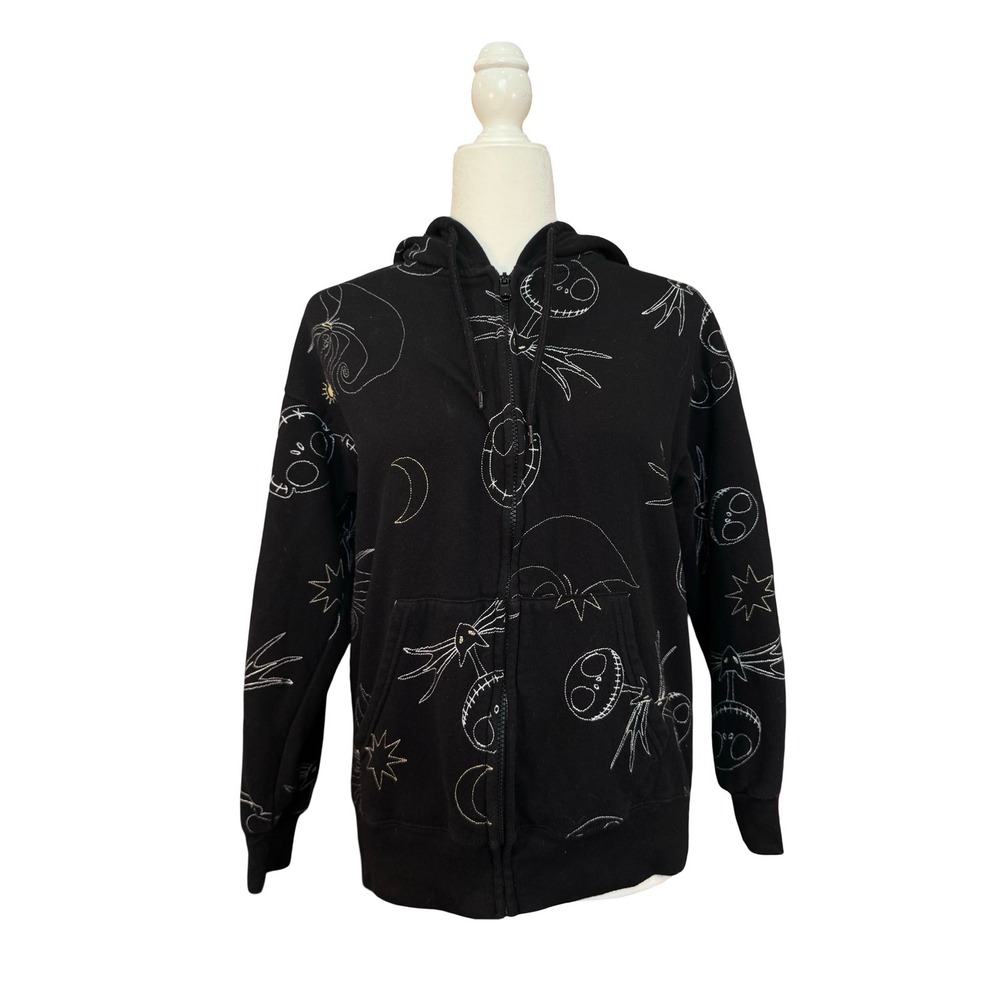 Disney Nightmare Before Christmas Hoodie Black Excellent